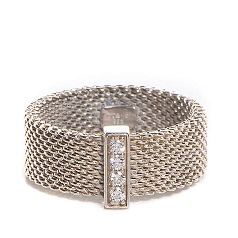 tiffany mesh ring replica|tiffany somerset ring with diamonds.